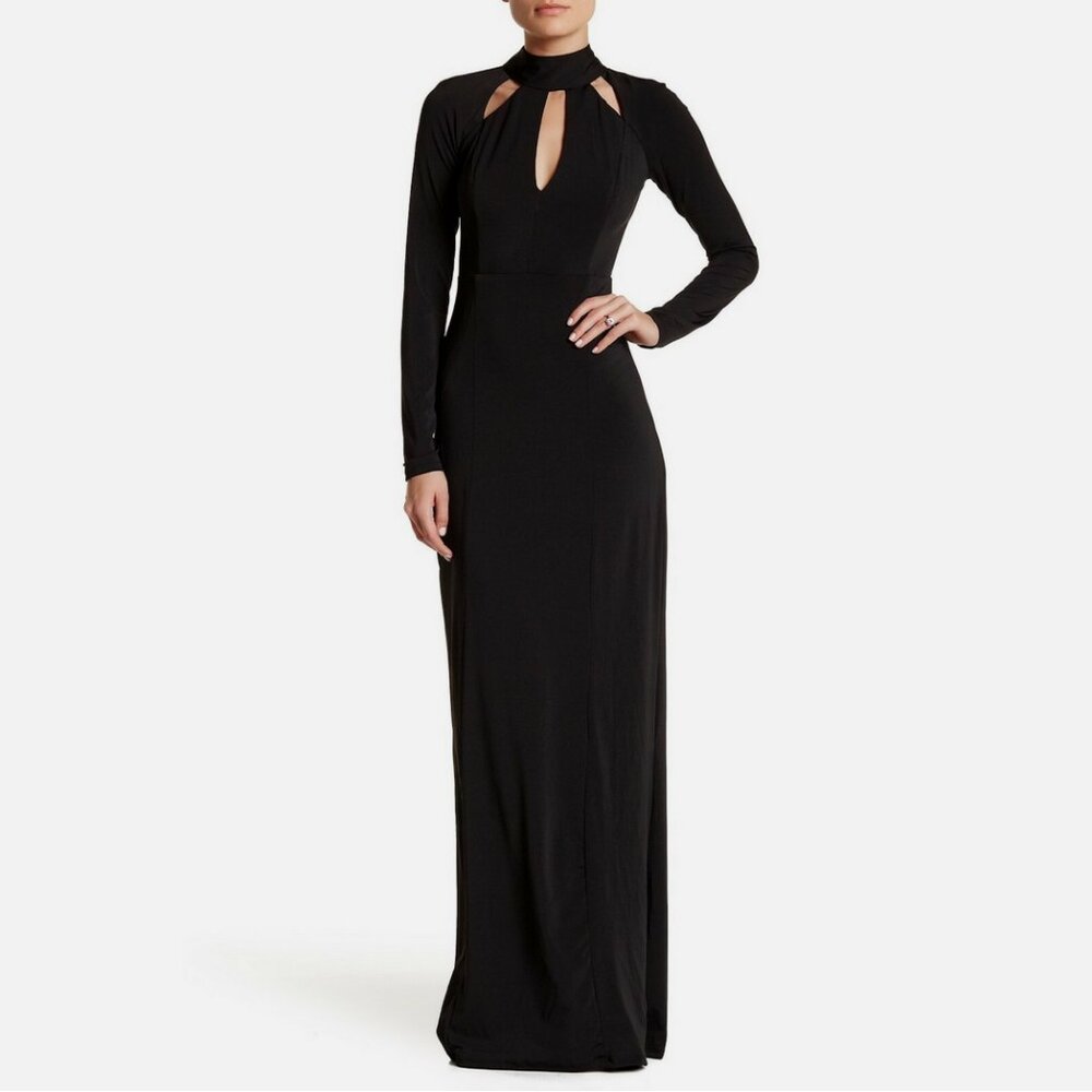 ABS Collection Long Sleeve Open Back Gown